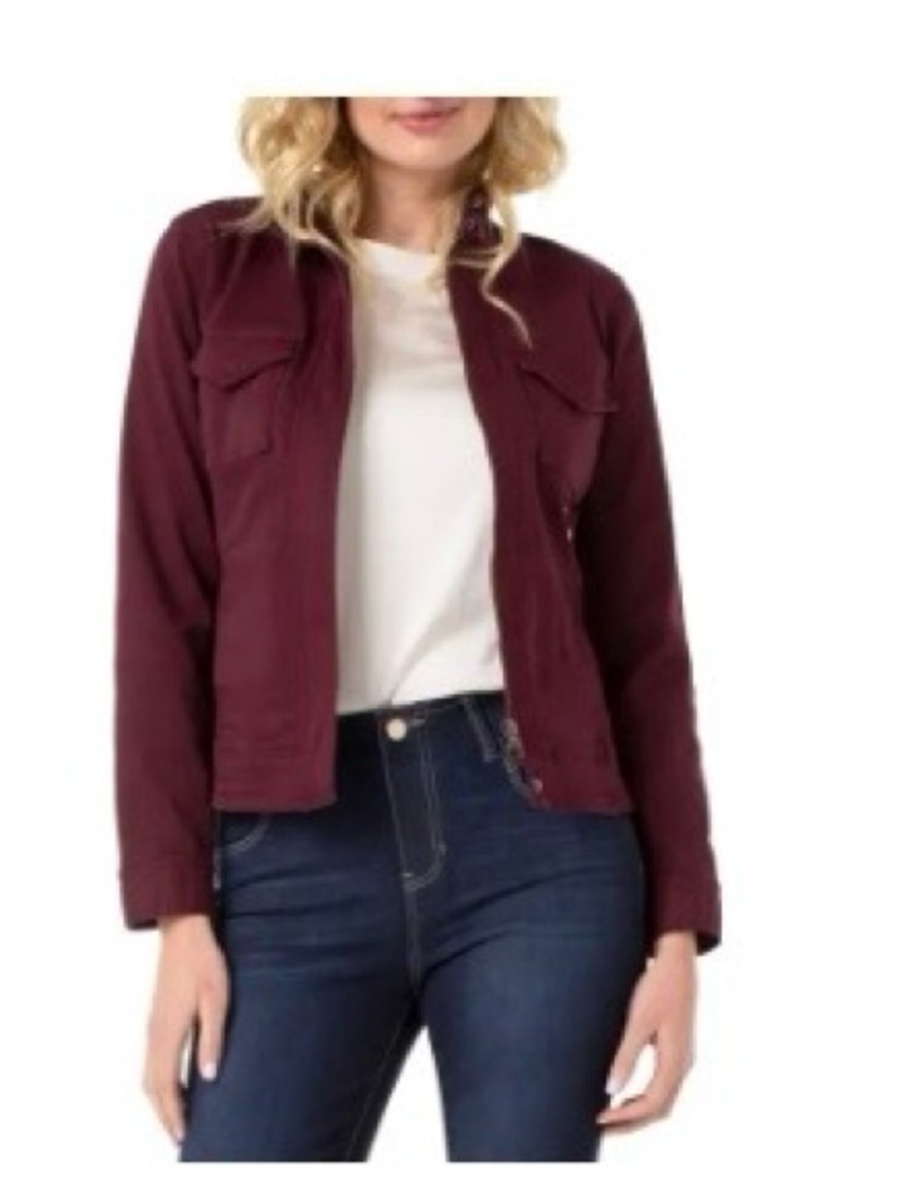 Liverpool Zip Front Denim Jacket